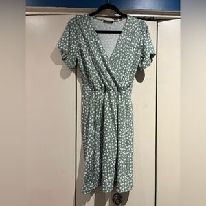 Faux wrap dress